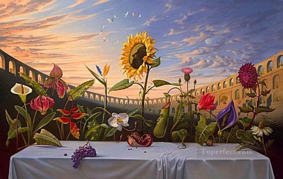 Last Supper of flowers surrealism Oil Paintings